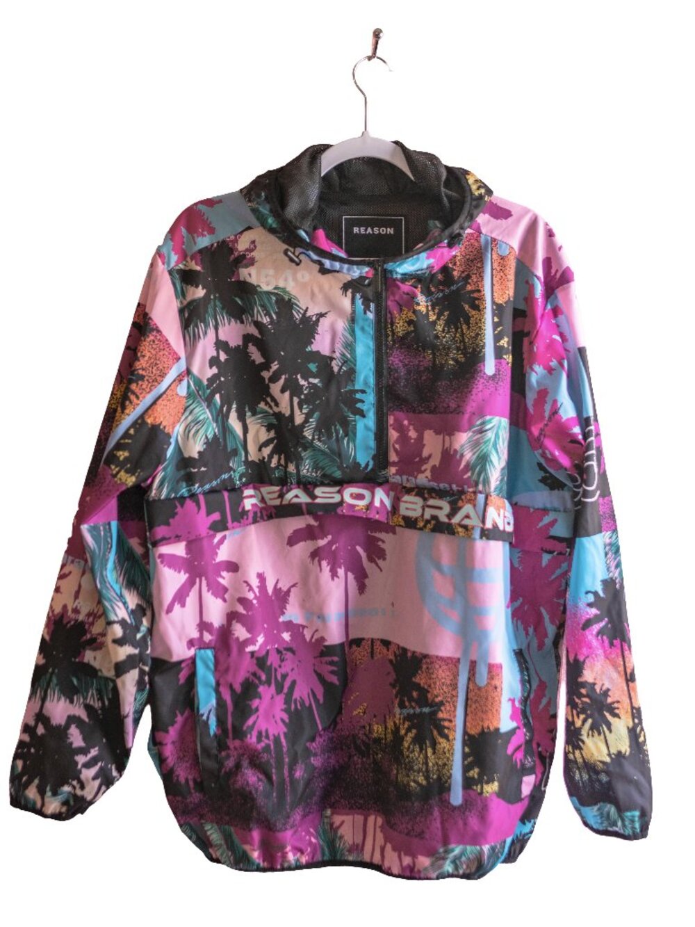 Reason Brand Men's Pink Cali Windbreaker Hoodie - XL
